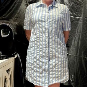 By Egreis T-Shirt Button Up Dress with Pockets